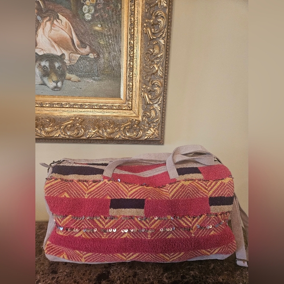NWOT Free People First Class Embellished Weekender in Primrose Garden Duffel Bag - Picture 17 of 17